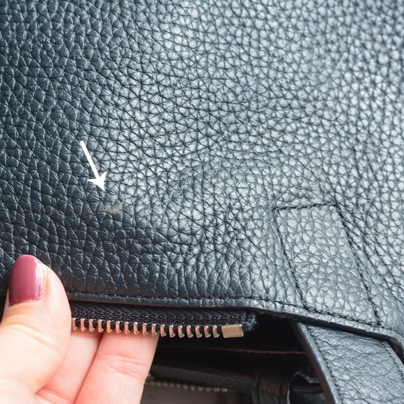 All Saints Kita Small Leather Backpack in Marine Blue - Picture 9 of 12